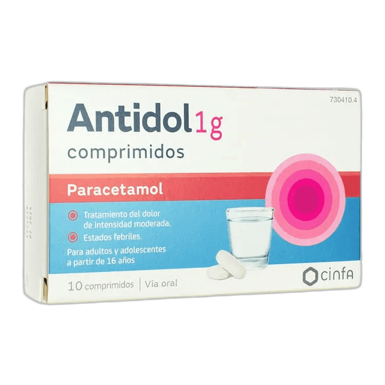 Imagen de ANTIDOL 1 g 10 COMPRIMIDOS