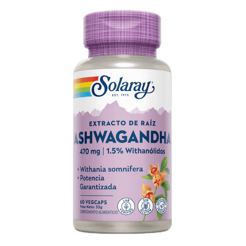 Imagen de ASHWAGANDHA SOLARAY 60 VEGCAPS