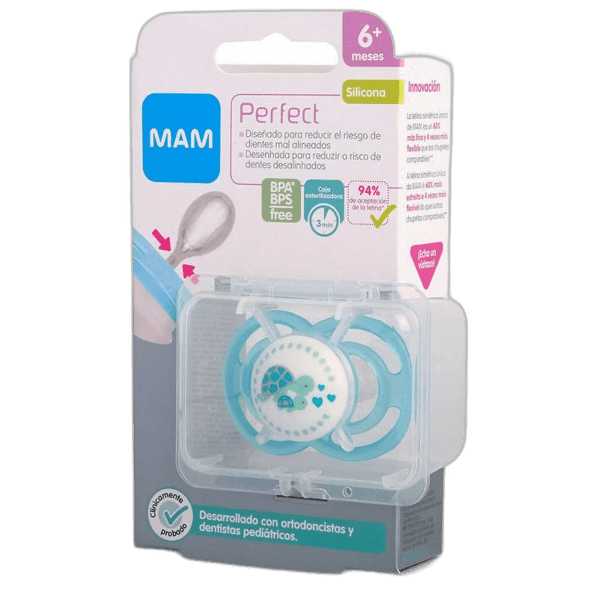 Imagen de CHUPETE MAM PERFECT SILICONA 6+