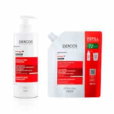 Imagen de Vichy Dercos Energy+ Champú Estimulante Anticaída 400 Ml + Ecorefill 400 Ml
