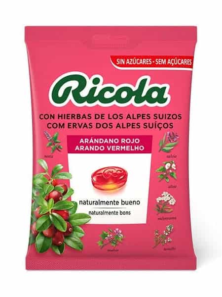 Imagen de Ricola Caramelos Sin Azucares 70 Gr Sabor Arándano Rojo
