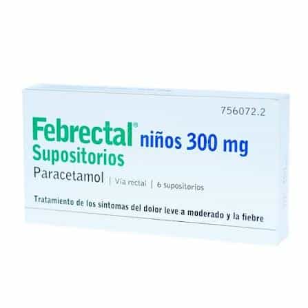 Imagen de Febrectal Niños 300 MG 6 Supositorios