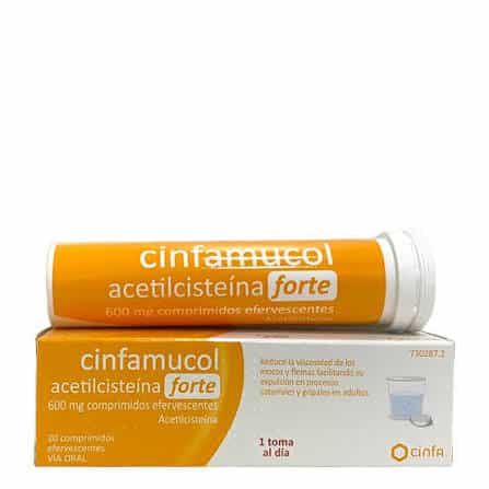 Imagen de Cinfamucol Acetilcisteína Forte 600 Mg 20 Comprimidos Efervescentes