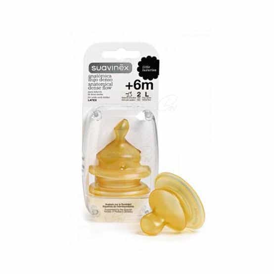 Imagen de Tetina Suavinex Anatómica Latex Flujo Denso 2 L 2 Uds