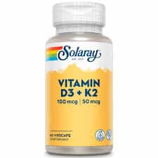 Imagen de Solaray Vitamin D3 & K2 60 Cápsulas Vegetales