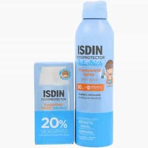Imagen de Isdin Pack Spray Transparente Pediátrico 250 Ml + Fusion Water Pediátrico 50 Ml