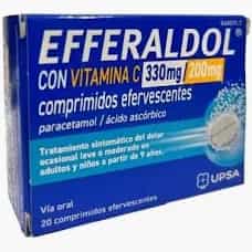 Imagen de EFFERALDOL CON VITAMINA C 330MG/200MG 20 COMPRIMIDOS EFERVESCENTES