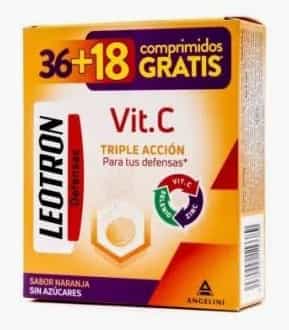 Imagen de Leotron Vitamina C 54 Comprimidos Efervescentes Sabor Naranja