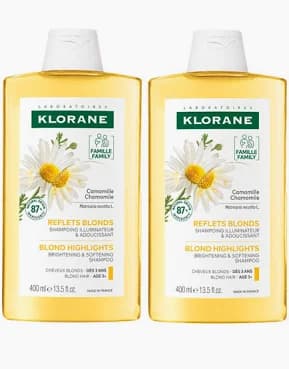 Imagen 3 de Klorane Duplo Champú Camomila 2x400 Ml