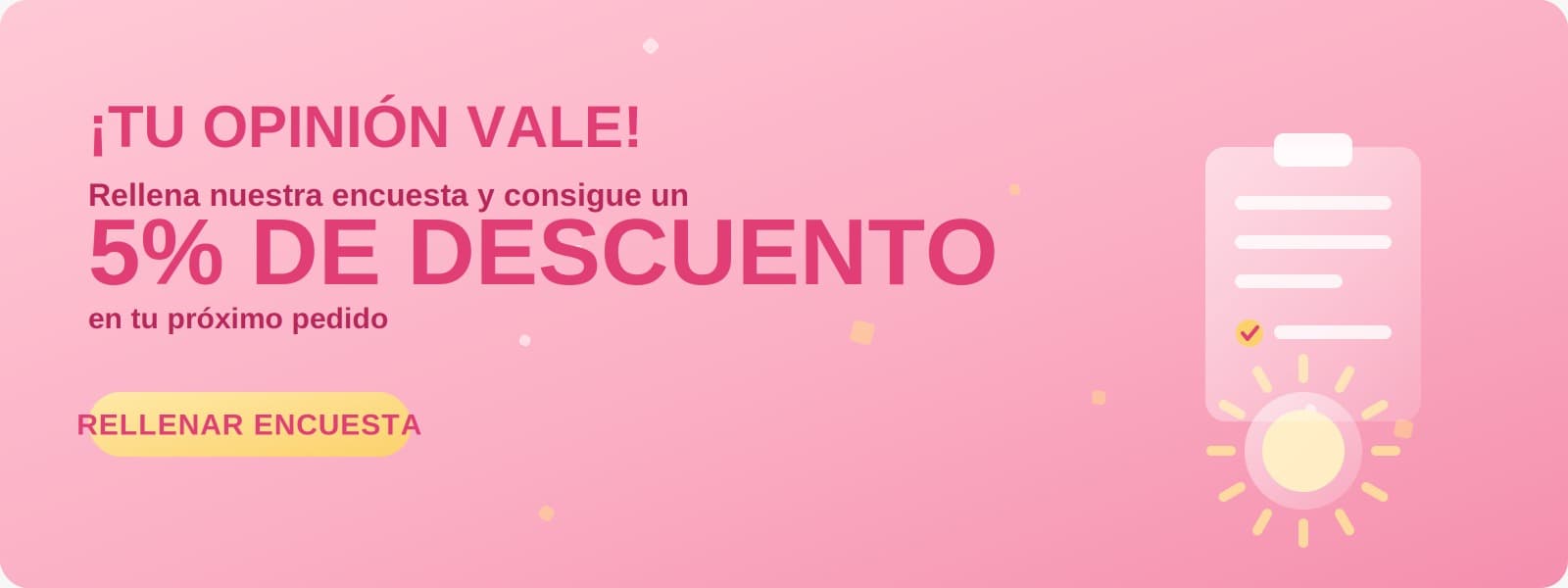 5% descuento encuesta pedido