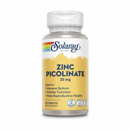 Imagen de Solaray Zinc Picolinate 25 Mg 60 Comprimidos