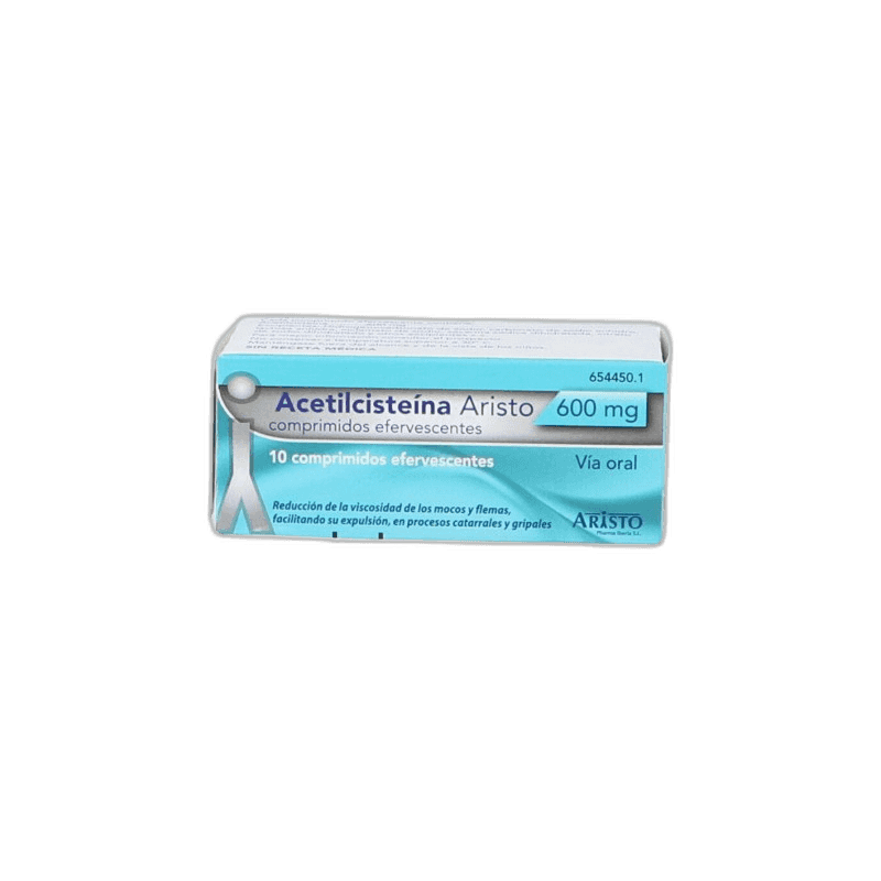 Imagen de ACETILCISTEINA ARISTO 600 mg 20 COMPRIMIDOS EFERVESCENTES
