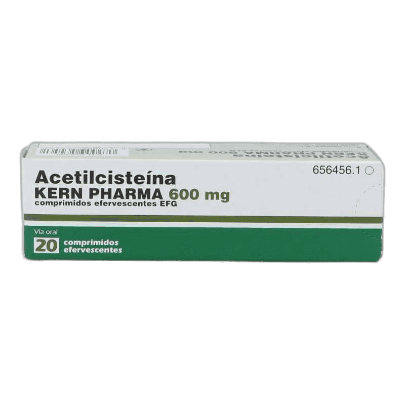 Imagen de ACETILCISTEINA KERN PHARMA EFG 600 mg 20 COMPRIMIDOS EFERVESCENTES