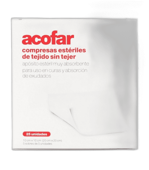 Imagen de ACOFAR APOSITO ESTERIL TEJIDO SIN TEJER 25 COMPRESAS