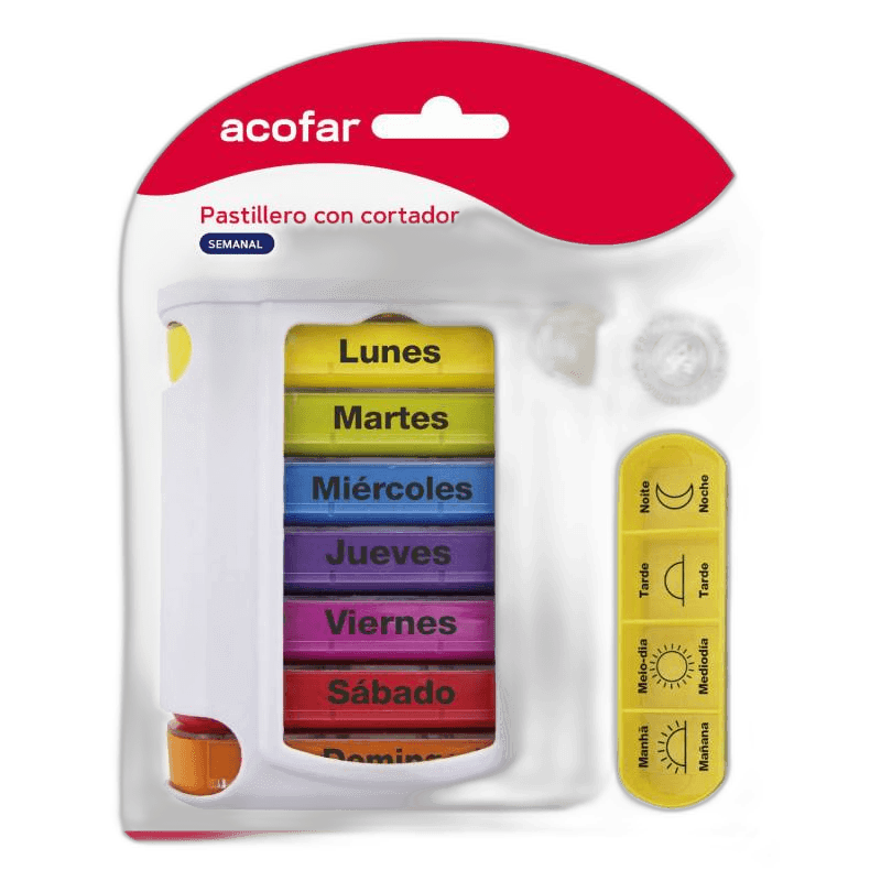 Imagen de ACOFAR PASTILLERO SEMANAL CON CORTADOR