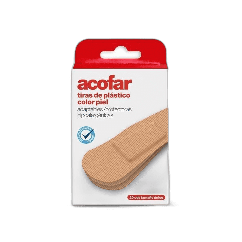 Imagen de ACOFAR TIRITAS PLASTICO PIEL 20 UDS