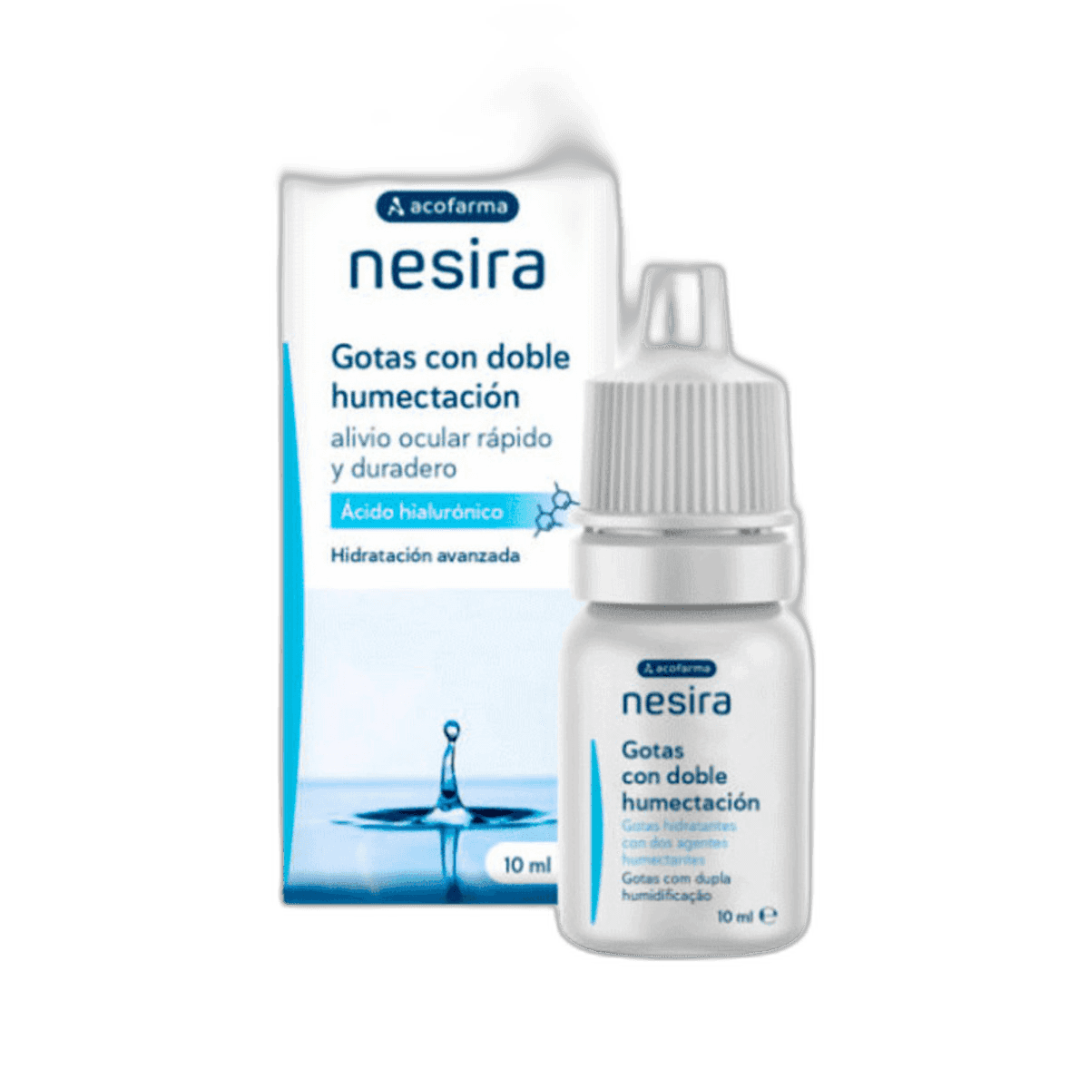 Imagen de ACOFARMA NESIRA GOTAS CON DOBLE HUMECTACION AH 1 ENVASE 10