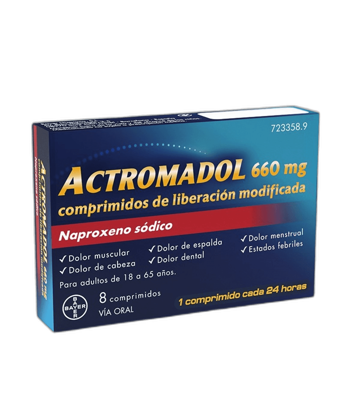 Imagen de ACTROMADOL 660 mg 8 COMPRIMIDOS LIBERACION MODIFICADA