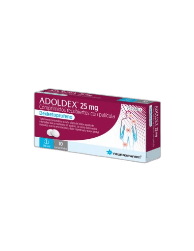 Imagen de ADOLDEX 25 mg 10 COMPRIMIDOS RECUBIERTOS