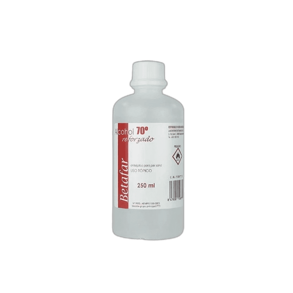 Imagen de ALCOHOL 70º BETAFAR 1 FRASCO 250 ML
