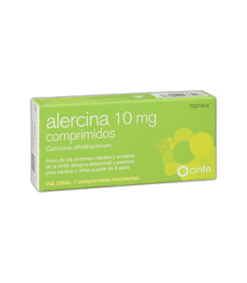 Imagen de ALERCINA 10 mg 7 COMPRIMIDOS RECUBIERTOS