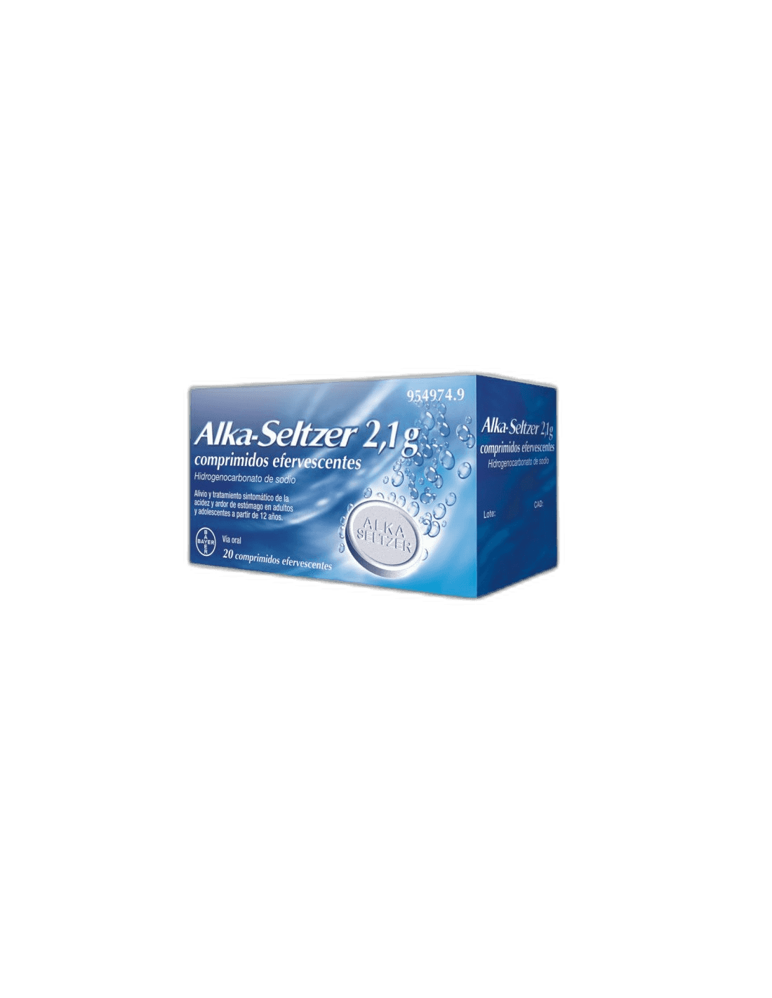 Imagen de ALKA-SELTZER 2,1 g 20 COMPRIMIDOS EFERVESCENTES