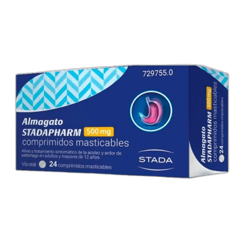 Imagen de ALMAGATO STADAPHARM 500 mg 24 COMPRIMIDOS MASTICABLES