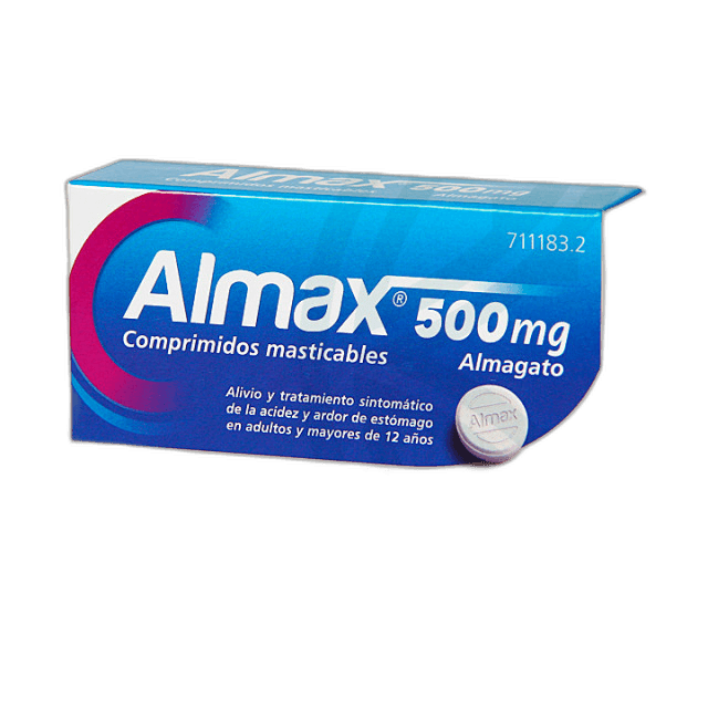 Imagen de ALMAX 500 mg 24 COMPRIMIDOS MASTICABLES