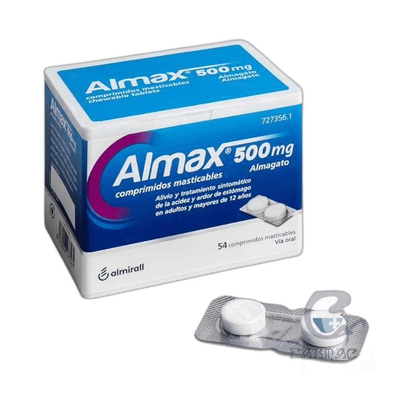 Imagen de ALMAX 500 mg 54 COMPRIMIDOS MASTICABLES