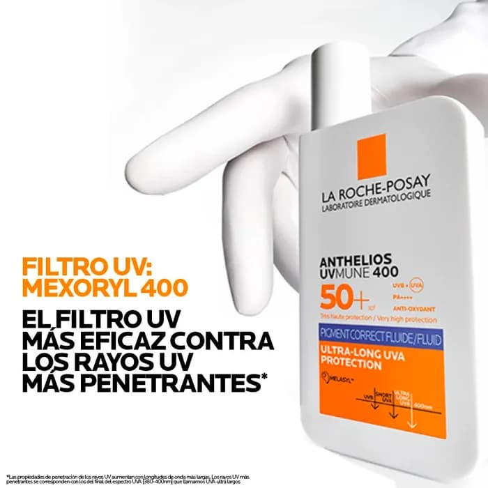 Imagen 2 de Anthelios Uv Mune 400 Fluido Antimanchas Spf50+ 50 Ml