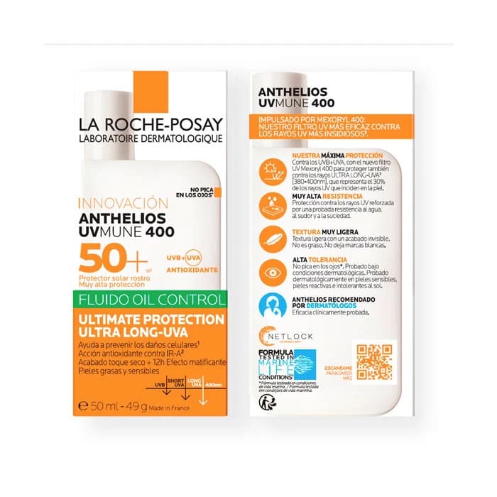 Imagen 4 de Anthelios Uv Mune 400 Fluido Oil Control Spf50+ 50 Ml