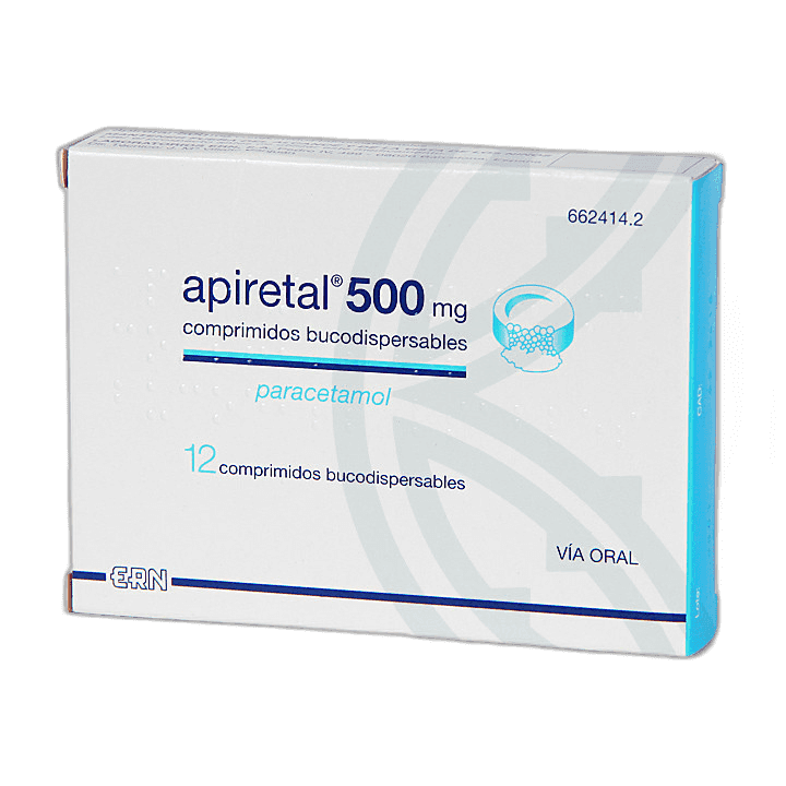 Imagen de APIRETAL 500 mg 12 COMPRIMIDOS BUCODISPERSABLES