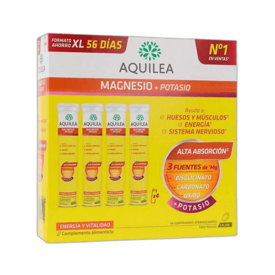 Imagen de AQUILEA MAGNESIO + POTASIO 56 COMP EFERV