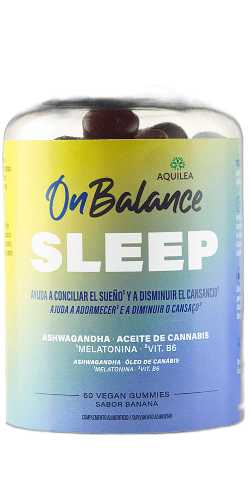 Imagen de AQUILEA ONBALANCE SLEEP 60 GOMINOLAS SABOR BANANA