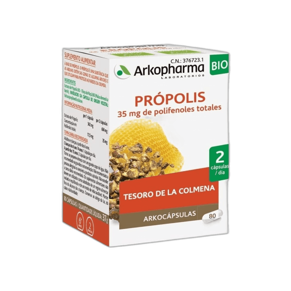 Imagen de ARKOCAPSULAS PROPOLIS 84 CAPSULAS