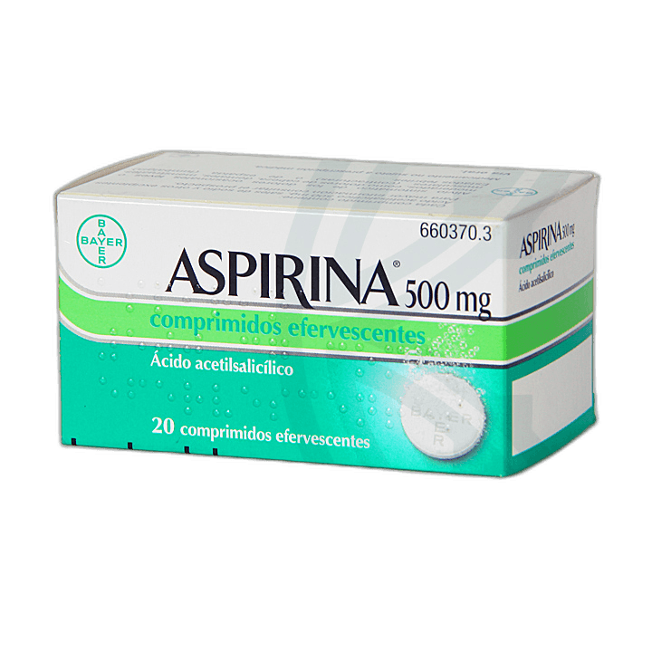 Imagen de ASPIRINA 500 mg 20 COMPRIMIDOS EFERVESCENTES