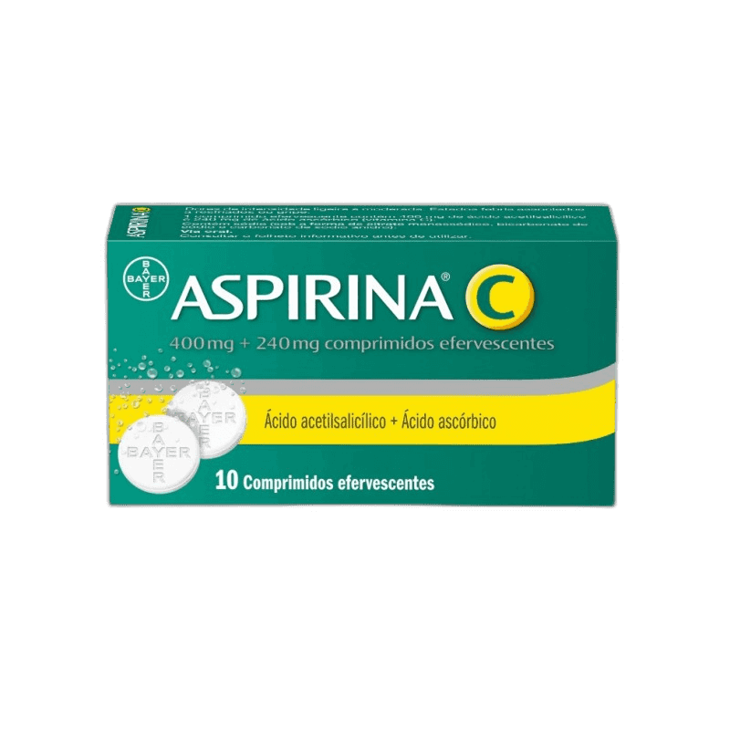 Imagen de ASPIRINA C 400 mg/240 mg 10 COMPRIMIDOS EFERVESCENTES