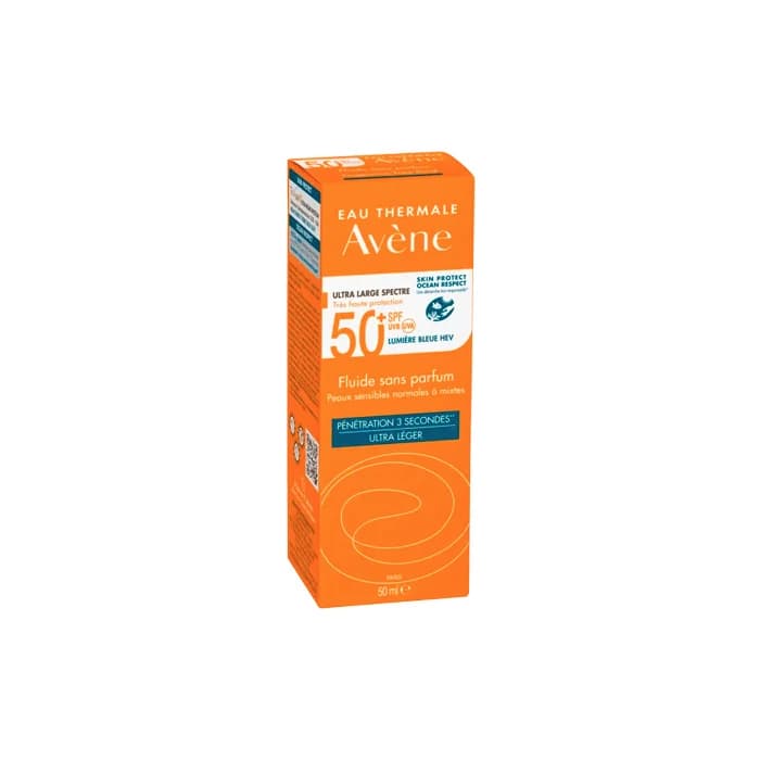 Imagen 2 de Avene Fluido Solar Sin Perfume Spf50+ 50 Ml