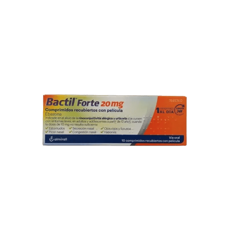 Imagen de BACTIL FORTE 20 mg 10 COMPRIMIDOS RECUBIERTOS