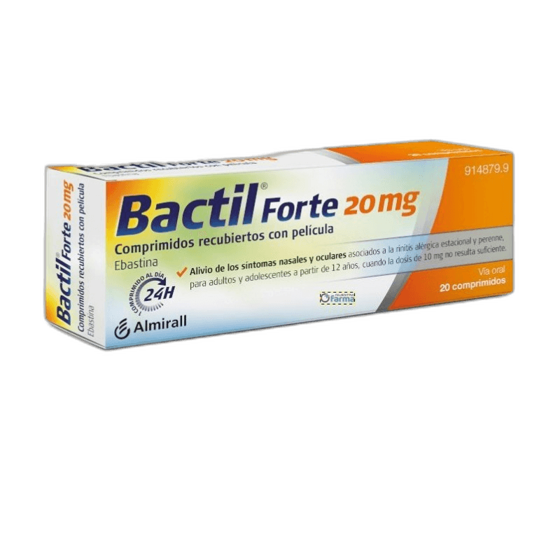 Imagen de BACTIL FORTE 20 mg 20 COMPRIMIDOS RECUBIERTOS