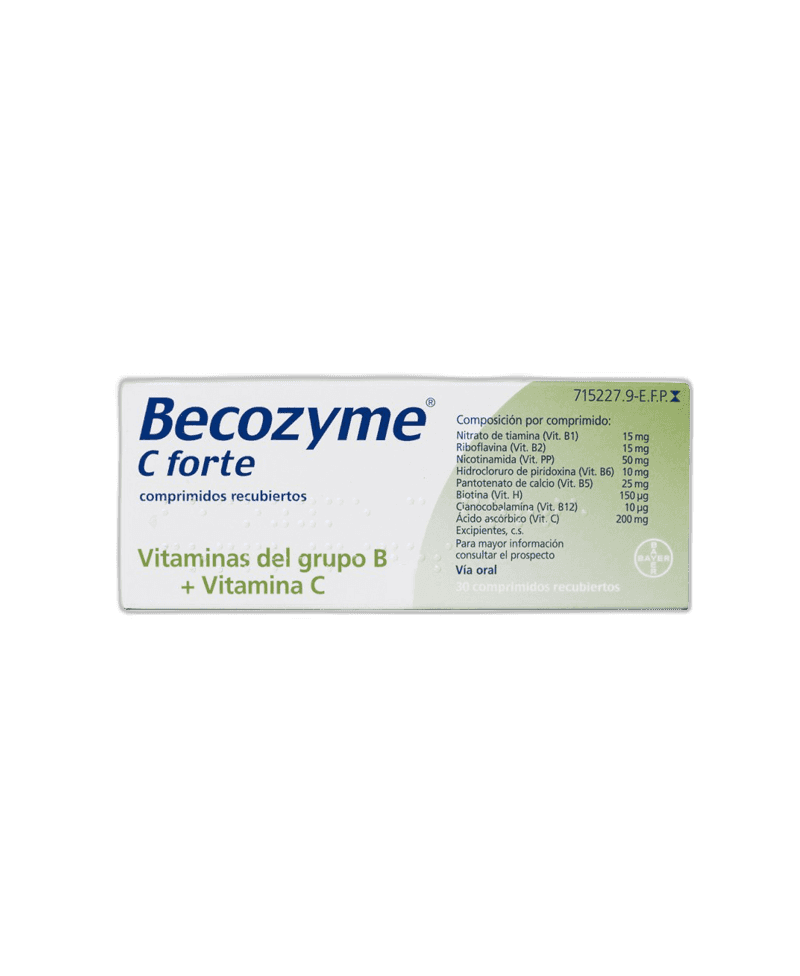 Imagen de BECOZYME C FORTE 30 COMPRIMIDOS RECUBIERTOS