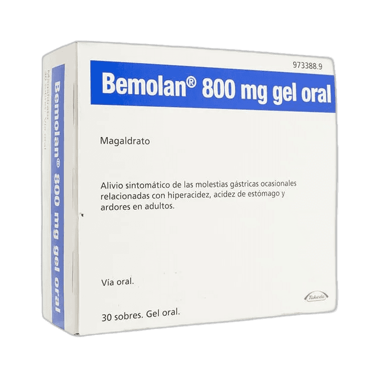 Imagen de BEMOLAN 800 mg 30 SOBRES GEL ORAL