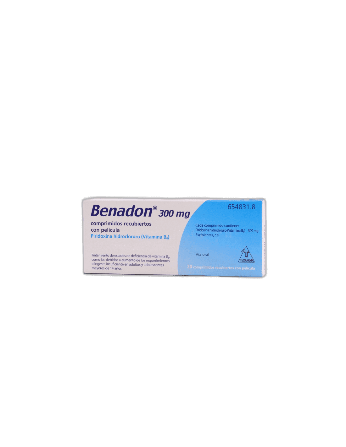 Imagen de BENADON 300 mg 20 COMPRIMIDOS RECUBIERTOS