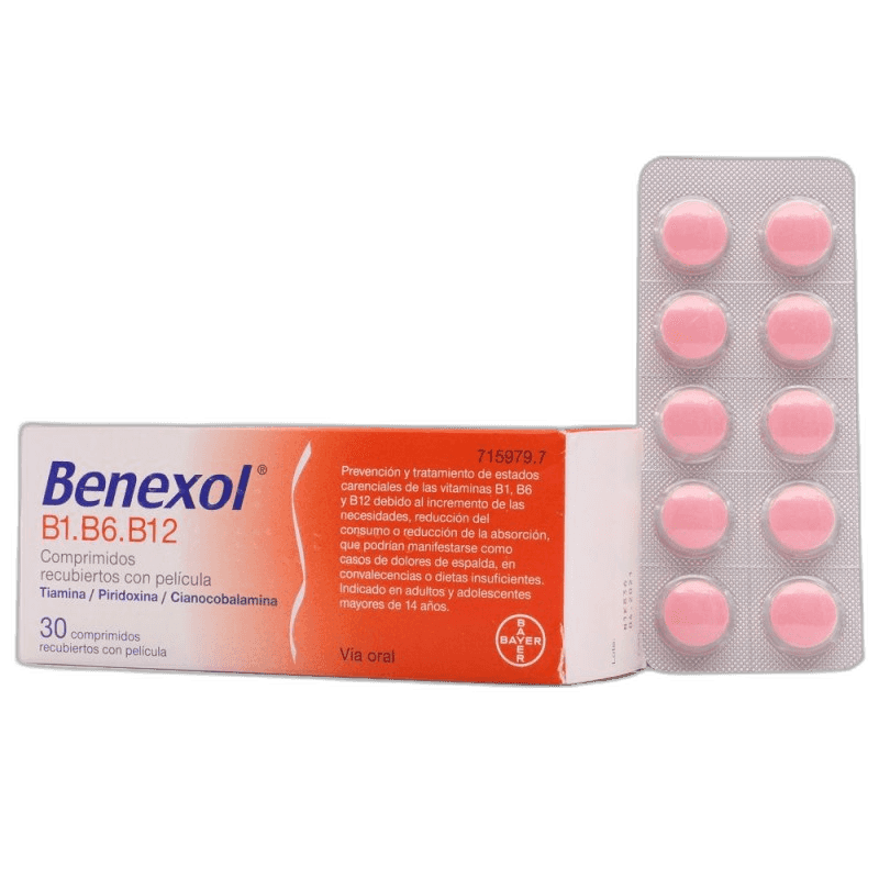 Imagen de BENEXOL B1-B6-B12 30 COMPRIMIDOS RECUBIERTOS