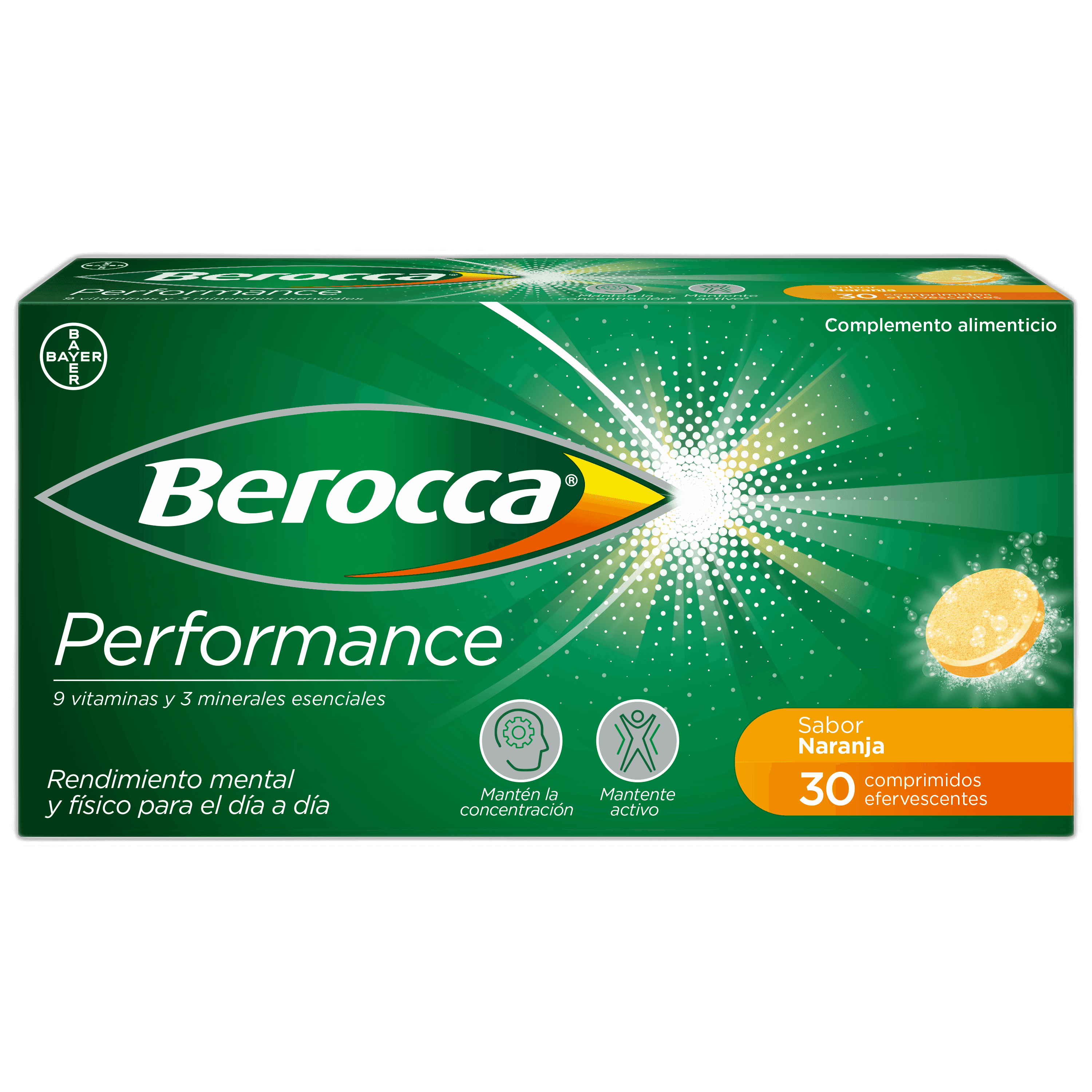 Imagen de BEROCCA PERFORMANCE 30 COMP EFERV NARANJ
