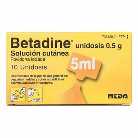 Imagen de BETADINE SOLUCION TOPICA 10 UNIDOSIS 5 ML
