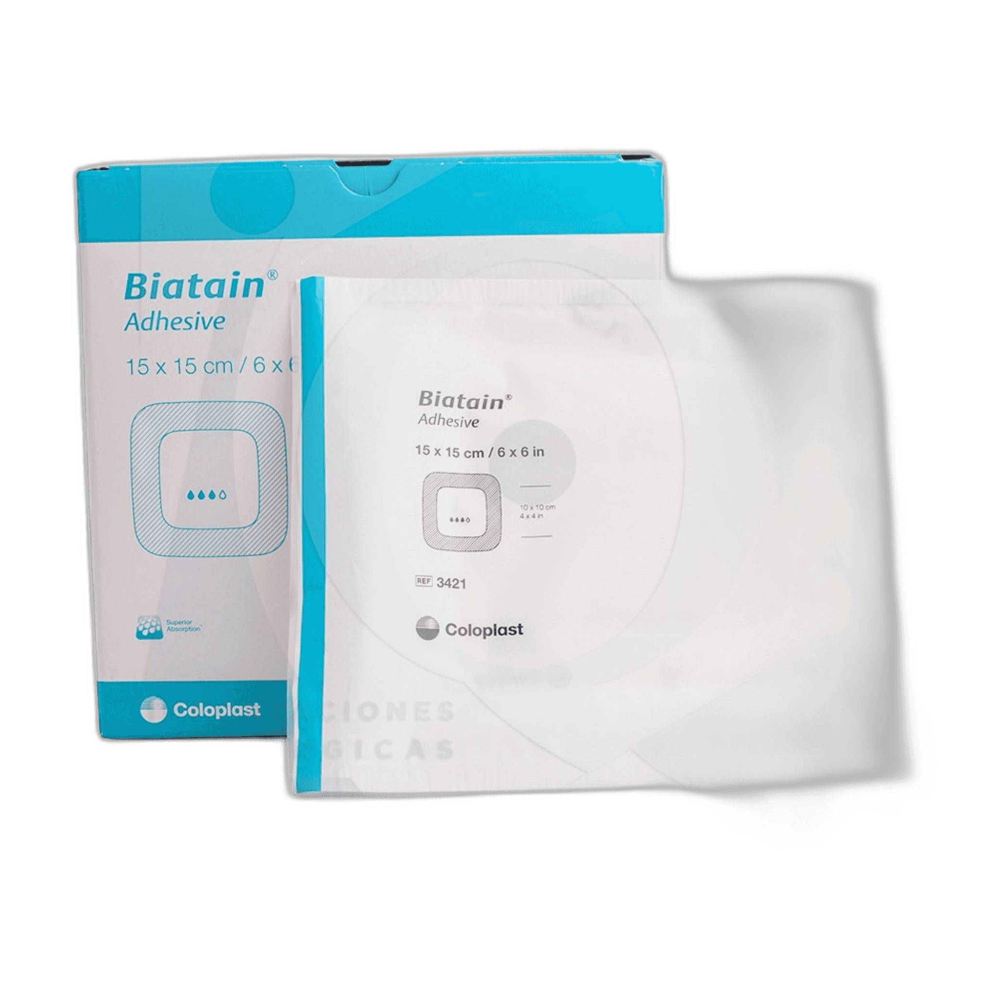 Imagen de BIATAIN ADHESIVE APOSITO ESTERIL 3 UNIDADES 15 cm x 15 cm
