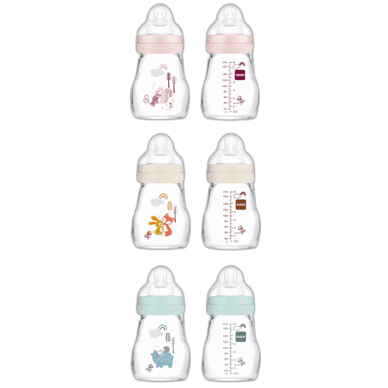 Imagen de BIBERON CRISTAL MAM FEEL GOOD +0 MESES 1 UNIDAD A 170 ML