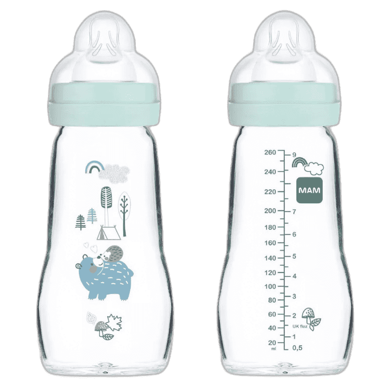 Imagen de BIBERON CRISTAL MAM FEEL GOOD +2 MESES 1 UNIDAD A 260 ML