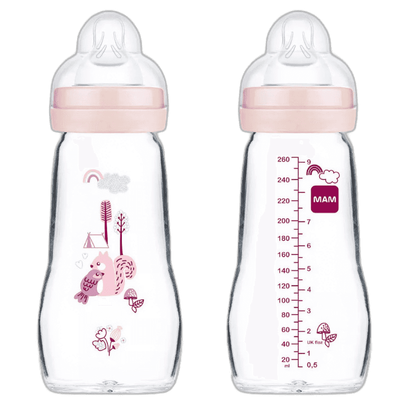 Imagen de BIBERON CRISTAL MAM FEEL GOOD +2 MESES 1 UNIDAD R 260 ML
